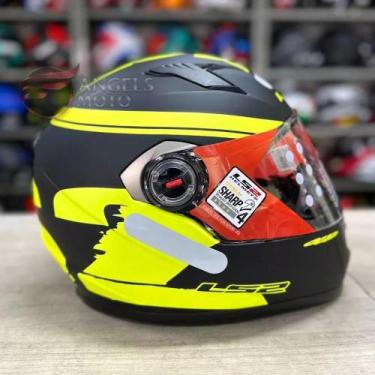 Imagem de Capacete LS2 FF358 Fluo Matte Black Hi-Visylw, 54, Amarelo