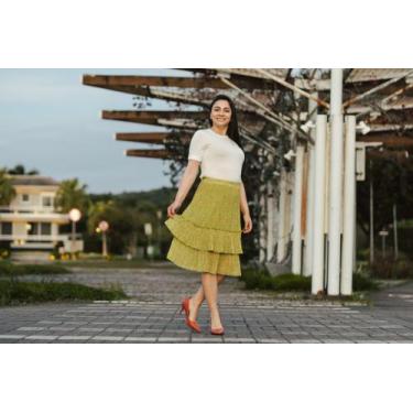 Imagem de Saia Beatriz - Estilo Daniely Rocha, Verde, G