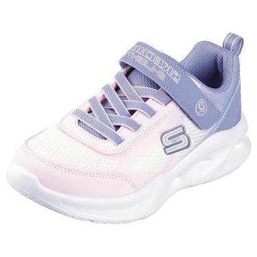 Imagem de Tênis Infantil Menina Conforto Sola Brilhante Skechers Kids, Rosa, 31
