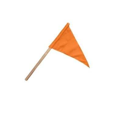 Imagem de Bandeira Bandeirola Profissional Com Cabo De Madeira - AEROIND, Laranj