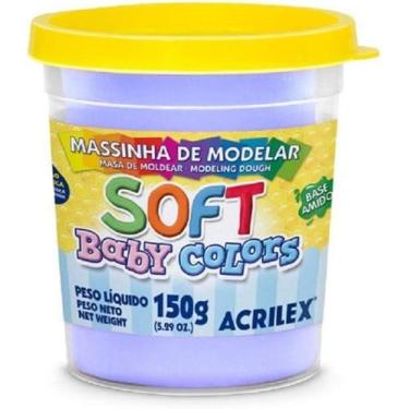 Imagem de Massa De Modelar 150gr Acrilex Soft Lilás Bebê MASSA DE MODELAR 150GR 