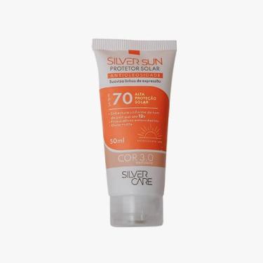 Imagem de Protetor Solar Facial c/ cor SilverSun FPS70 Antioleos 50ml - SIlver C