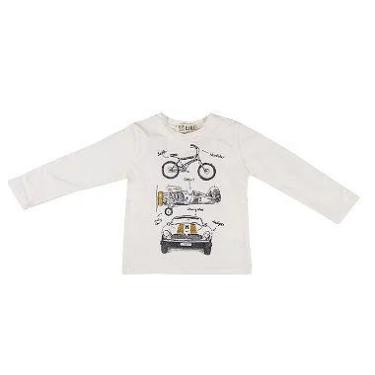 Imagem de Camiseta Infantil Menino Divertida  - kiki & Mily, Branco, 3