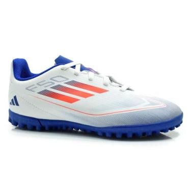 Imagem de Chuteira Society Infantil Adidas F50 IF1391, Branco, 34