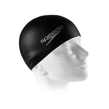Imagem de Touca de Natação, Speedo, Massage, Silicone Massageador com Fixação Segura, Tamanho Único - Preto