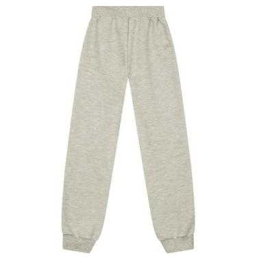 Imagem de Calça jogger infantil menina em moletinho Brandili, 10, Cinza