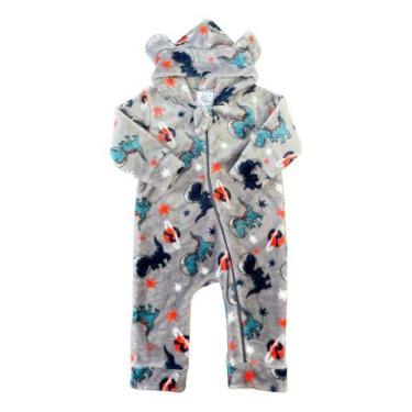 Imagem de Macacão Pelúcia Fleece Bebe Infantil Zíper Quentinho P/ Frio - AG Indu