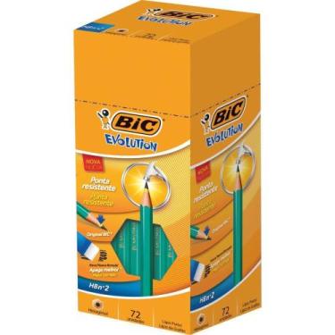 Imagem de Lapis Preto Sextavado Evolution 2HB S/BORRACHA CX.C/72 - BIC