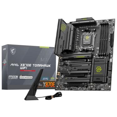 Imagem de Placa Mãe Mag X870E Tomahawk Wi-Fi com Socket AM5 DDR5 ATX RGB Gamer Preto MSI