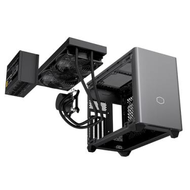 Imagem de Cooler Master NR200P MAX SFF Small Form Factor Mini-ITX Case with Custom 280mm AIO, 850W SFX Gold PSU, Triple-Slot GPU, Premium PCIe Gen4 Riser, Tempered Glass or Vented Panel Option