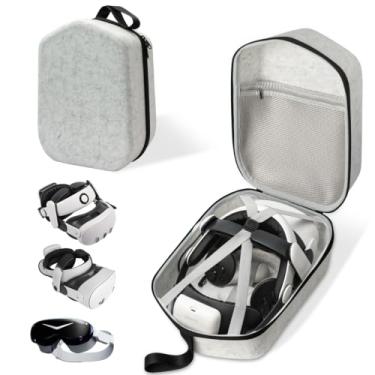 Imagem de sarlar Hard Carrying Case for Meta Quest 3/3S/Oculus Quest 2/Pimax Dream Air, Large Space for BOBOVR S3 Pro/M3 Pro/Kiwi Design Battery Head Strap All Accessories, Ideal for Travel Home Storage