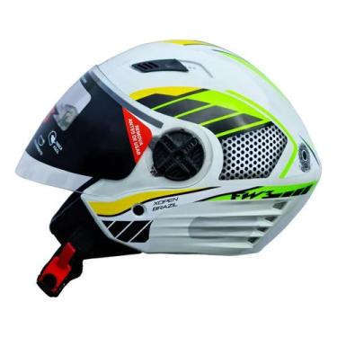 Imagem de Capacete Aberto FW3 X Open Paises Com viseria Cristal Cor:Branco Brasi