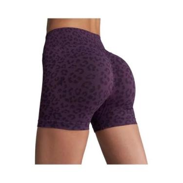Imagem de Shorts De Yoga Sem Costura De Cintura Alta E Alta Elasticidade, Calças