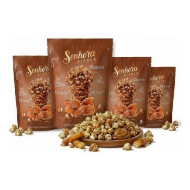 Imagem de Kit c/ 4und Pipoca Gourmet Sabor Churros SENHORA 100g