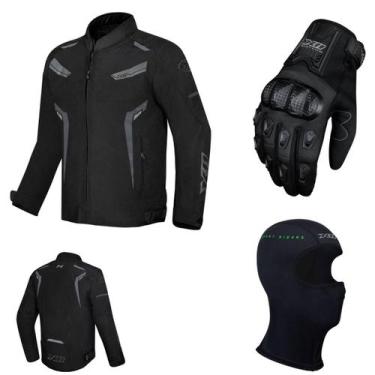 Imagem de Kit X11 Jaqueta One 2 + Luva Blackout 2 + Balaclava Climate1, 2G, Pret