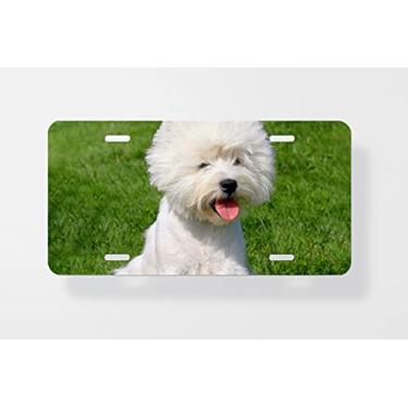 Imagem de Capa para placa de carro Puppy of West Highland White Terrier – Capa para placa de carro – Capa para placa de carro 15 x 30 cm