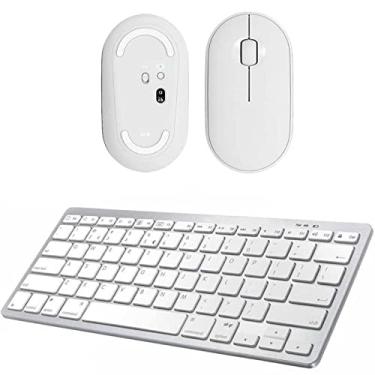 Imagem de Teclado, Mouse Bluetooth Branco para Notebook Lenovo