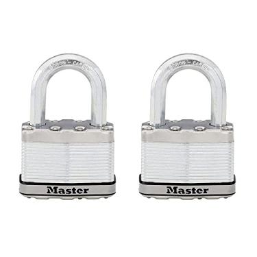 Imagem de Master Lock M15XTLF Magnum Cadeado resistente para uso externo com chave, pacote com 2 chaves semelhantes