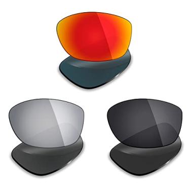 Imagem de 3 pares de lentes polarizadas de substituição da Mryok para óculos de sol Oakley Pit Bull – Opções