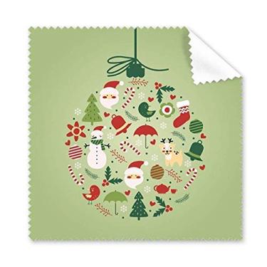 Imagem de Pano de limpeza verde de Natal, Papai Noel, árvore de boneco de neve, 5 peças
