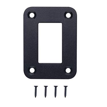 Imagem de weideer Caixa de painel de interruptor basculante de 1 via, preto, alumínio anodizado, suporte para interruptor com parafuso para reboque de barco de carro K-M075-1K-LS