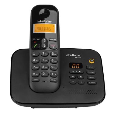 Imagem de Telefone sem Fio Intelbras TS 3130 com Display luminoso, Secretária Eletrônica, Identificador de Chamada e Tecnologia DECT 6.0 - Preto 