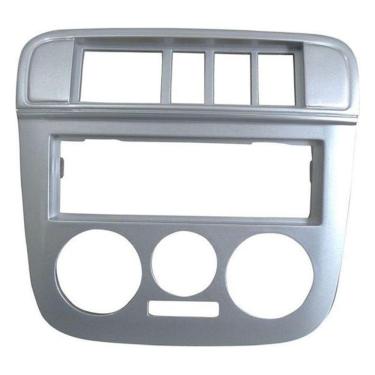 Imagem de Moldura Painel Central Rádio Gol G4 Parati - 5 Botões Prata