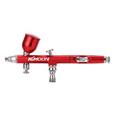 Imagem de KKmoon Conjunto de compressores de ar com caneta de bomba de spray de tamanho mini portátil para pintura de arte artesanato bolo spray modelo kit aerógrafo