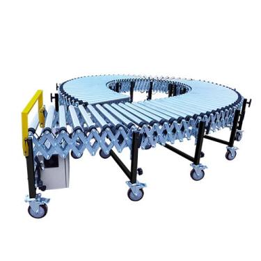 Imagem de Carbon Steel Motorized Flexible Roller Conveyor Electric Power Retractable Flexible Expandable Roller Conveyor 600MM Width 1500MM Length(Stage B)