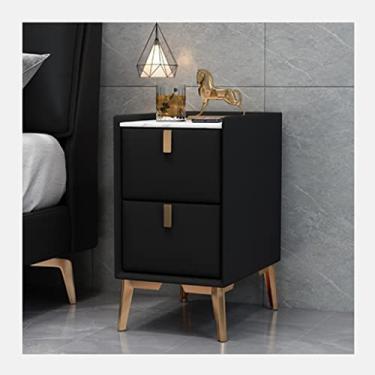 Imagem de TOMYEUS Mesas Laterais de Cama Moderna Mesa de Cabeceira Simples Estilo Nórdico Mini Quarto Mesa de Cabeceira Ardósia Armário de Armazenamento de Madeira para Sala de Estar Sofá Mesas de Cabeceira para Quarto (Cor: A)