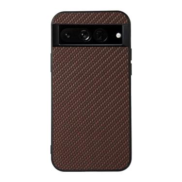 Imagem de YUNCHAO Caixa de telefone Para o Google Pixel 7 Prove Hole Hole Carbon Fiber Texture PU CASE capa para celular