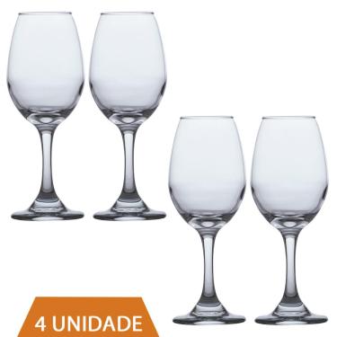 Imagem de Conjunto Taças de Vidro 318ml Agua e vinho Tinto Luxo 4 Un