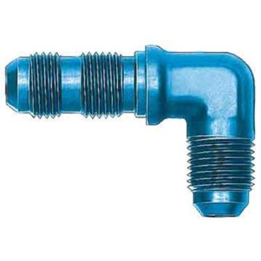 Imagem de Aeroquip Adaptador de anteparo de 90 graus de alumínio anodizado azul FCM2082