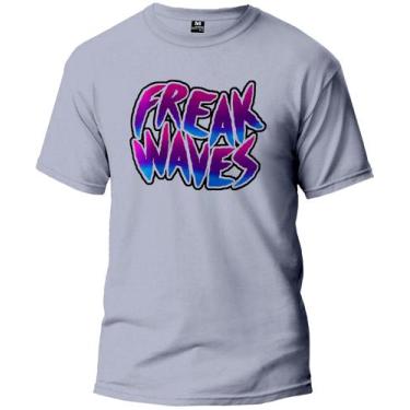 Imagem de Camiseta Freak Waves Adulto Camisa Manga Curta Premium 100% Algodão Fr