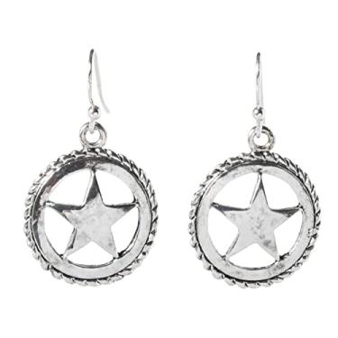 Imagem de Coruja artesã - Texas Star brincos pendentes ocidentais