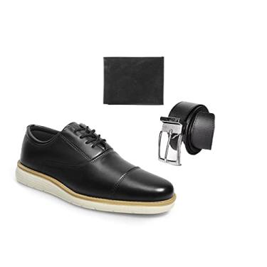 Imagem de Kit Sapato Masculino Oxford Italiano Phillipo + Cinto + Carteira (Preto, br_footwear_size_system, adult, numeric, numeric_38)