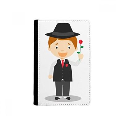 Imagem de Black Suit Argentina Cartoon Passport Holder Notecase Burse Carteira Capa Cartão, Multicolor