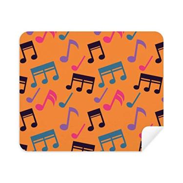 Imagem de DIYthinker Notas musicais coloridas pano de limpeza laranja 2 peças tecido de camurça