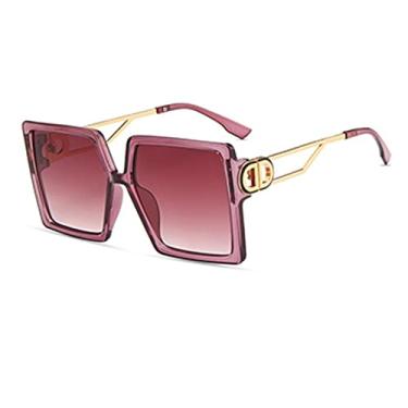 Imagem de Óculos de sol quadrados femininos retrô óculos de sol para mulheres superdimensionadas sombras pretas óculos UV400, 4, tamanho único