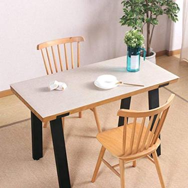 Imagem de REJOON Toalha de mesa resistente à água protetor de mesa ecologicamente correto almofada de mesa de PVC 3mm capa de mesa de fácil cuidado protetor de mesa para mesa de café-D-70X70cm (cor: E, tamanho: 45X90cm)