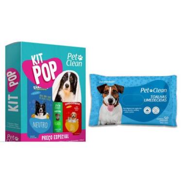 Imagem de Kit Pop Banho Completo + Toalha Umedecida Para Cães E Gatos Pets - Pet