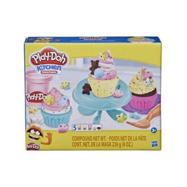 Imagem de Massinha Play Doh Kit Cozinha Cupcakes Coloridos Hasbro 7253