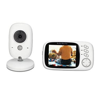 Imagem de Babá Eletrônica com Monitor de Vídeo Tela de 3.2 polegadas, Visão Noturna Infravermelha, Canção de Ninar, Exibição de Temperatura, áudio Bidirecional, Giro 360 Graus Horizontal (Plugue dos EUA)