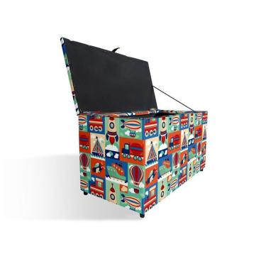 Imagem de Baú Puff Caixa Para Guardar Brinquedos E Objetos - Ift10