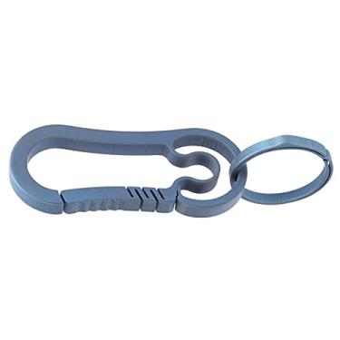 Imagem de Fivela de suspensão de mochila, luz de mola suficiente e chaveiro de liga de titânio de alta resistência sem esforço para a maioria das pessoas para pendurar mosquetão de chave de fivela(azul)