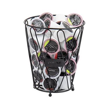 Imagem de Mind Reader Organizador de armazenamento de cápsulas para balcão e mesa de café com capacidade para 30, 22 x 16 x 21 cm, preto