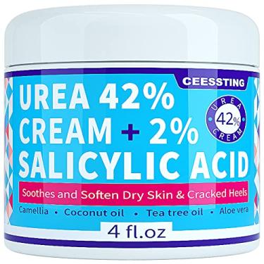 Imagem de ENVISHA Creme de ureia 42% para pés - 42% creme de ureia para pés com 2% de ácido salicílico - para pés, mãos, calcanhares, cotovelos, unhas e joelhos - 113 g