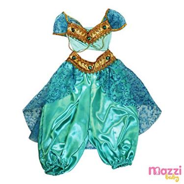 Imagem de Fantasia Infantil Jasmine Odalisca Luxo Festa Aladdin Verde (G)