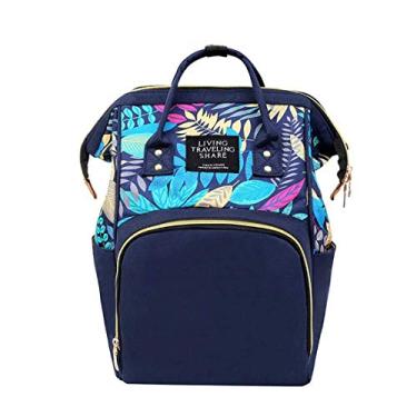 Imagem de Bolsa multifuncional para troca de bebê, bolsas para fraldas, mochila para fraldas, mochila multifuncional fashion 25 * 17 * 40cm para mamãe e papai Alta capacidade