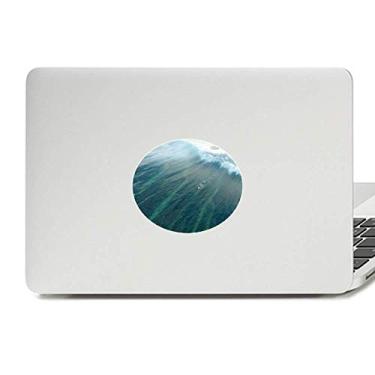 Imagem de Adesivo de notebook com emblema de vinil e estampa de ondas de surfe, oceano, areia e praia